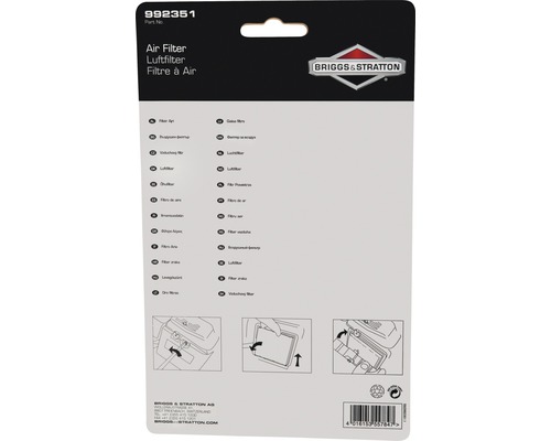Briggs and Stratton Luftfilter Verpackung