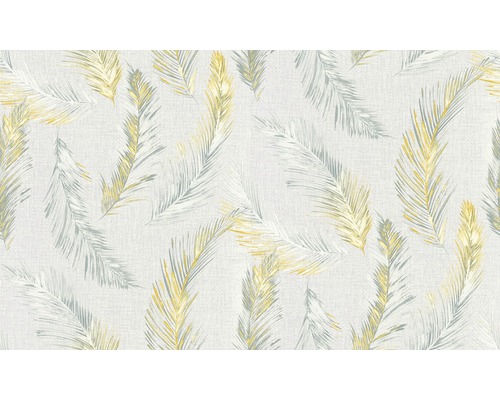 Papier peint intissé 35896-1 Four Seasons feuilles de palmier gris Papier peint avec motif de plumes pour l''intérieur