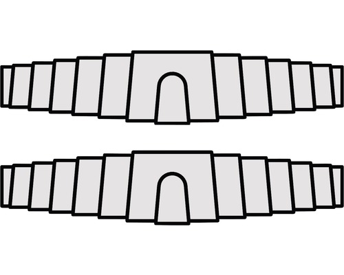 Symbole pour une installation de tuyaux flexible avec raccord de tuyau pour sanitaire et chauffage