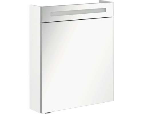 Fackelmann LED-Spiegelschrank B.clever BxHxT 60 x 70.6 x 15.8 cm weiss matt Weisser Waschtischunterschrank mit Schublade für das Badezimmer
