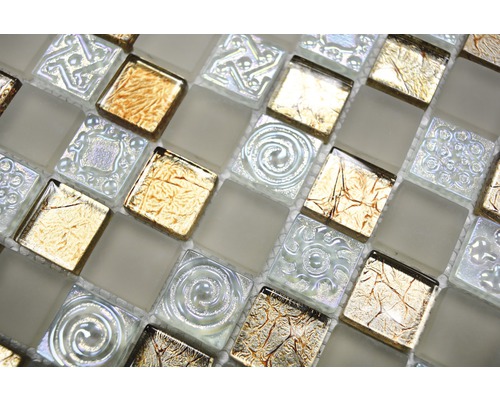 Carreaux de mosaïque en verre avec motif