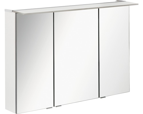 Armoire de toilette FACKELMANN B.perfekt 100 cm blanc mat 3 porte LED