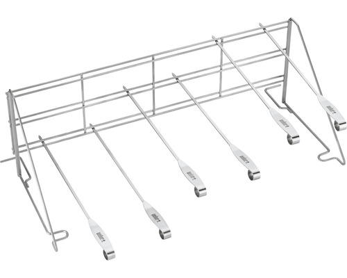 Set de brochettes pour barbecue avec support
