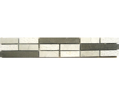 Frise en pierre naturelle Sticks grey 5x30 cm