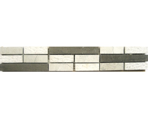 Frise en pierre naturelle Sticks grey 5x30 cm Mosaïque en pierre