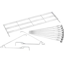 Set d''ustensiles pour barbecue composé d''une grille, de brochettes et de pinces