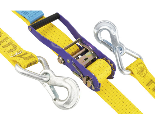 Sangle d''arrimage avec cliquet et crochets
