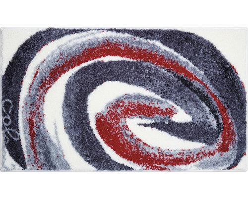 Tapis de bain Colani 42 gris-rouge 60x100 cm