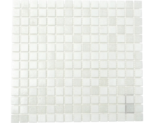 Mosaïque de verre A 112 mix blanc 30,5x32,5 cm Carreau de mosaïque carré pour revêtements muraux et de sol