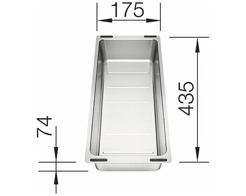 Bac multifonction Blanco acier inoxydable pour structure ETAGON, SUBLINE 227689 Évier en acier inoxydable avec dimensions