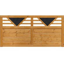 Clôture en bois avec inserts décoratifs pour le jardin