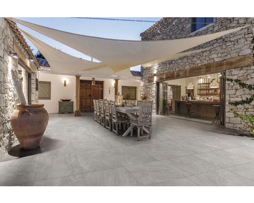 Dalle de terrasse en grès cérame fin Alpen grigio 60x60x2 cm rectifiée Dalle de terrasse en grès cérame fin Alpen grigio 60x60x2 cm rectifiée
