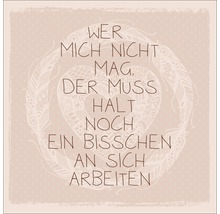 Dekoratives Wandbild mit dem Spruch: Wer mich nicht mag, der muss halt noch ein bisschen an sich arbeiten.