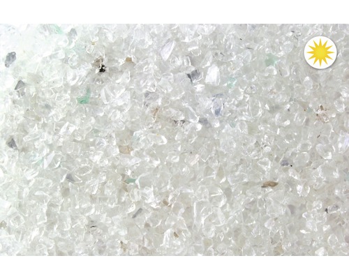 Graviers de verre cristal transparent 4-8 mm 1000 kg Bigbag