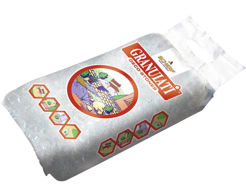 Graviers de verre cristal transparent 4-8 mm 10 kg Sac de pierres décoratives en granulés