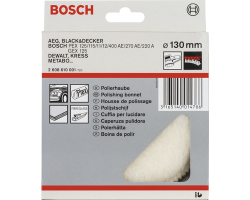 Bonnet de polissage Bosch diamètre 130 millimètres