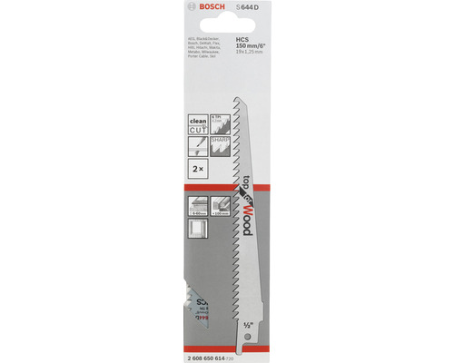 Lame de scie sabre Bosch S 644 D pour bois