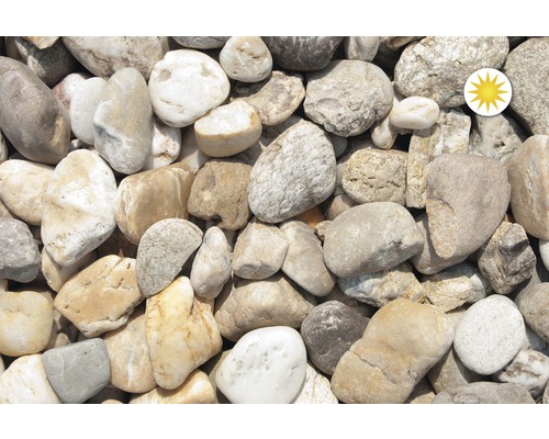 Gros plan de galets de rivière