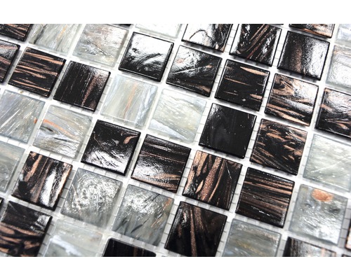 Carreaux de mosaïque en verre à motif carré pour mur et sol