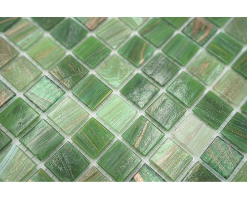 Mosaïque en verre verte