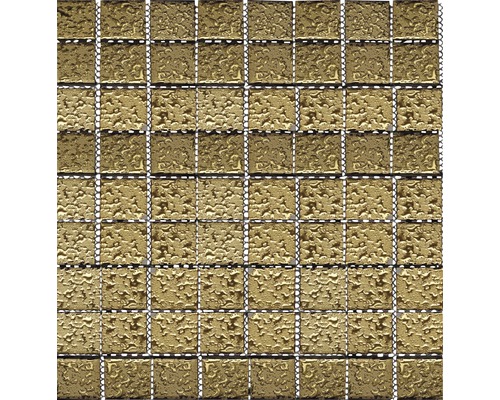 Mosaïque en céramique GO 282 30,5x32,5 cm or Carreaux de mosaïque carrés en métal