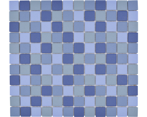 Mosaïque en céramique JT 251 30,5x32,5 cm mixte bleue Carreaux de mosaïque carrés dans différentes nuances de bleu