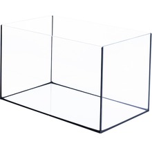 Leeres rechteckiges Aquarium aus Glas