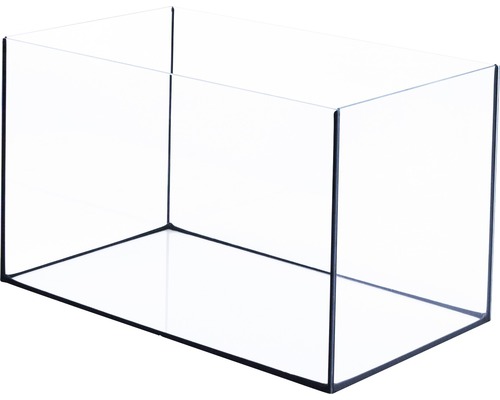 Leeres rechteckiges Aquarium aus Glas