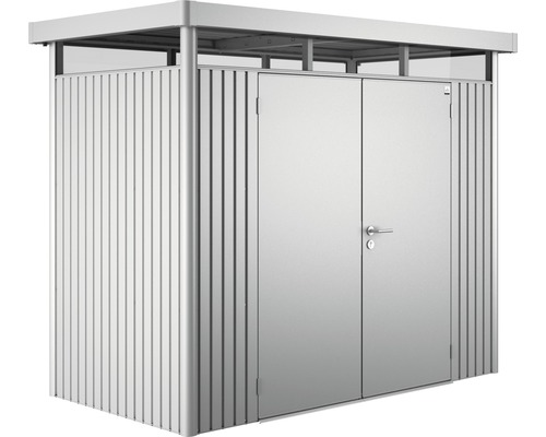 Gerätehaus biohort HighLine H1 Doppeltür 254 x 134 cm silber-metallic-0