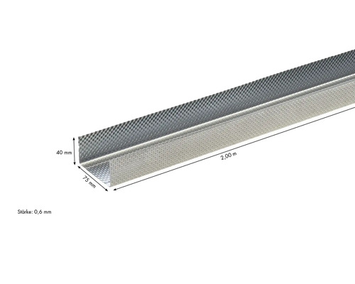 Profilé métallique pour construction sèche, longueur 2 mètres