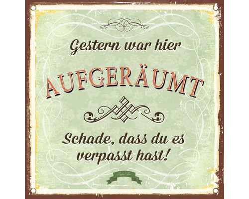 Panneau décoratif Aufgeräumt & Geputzt 30x30 cm
