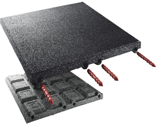 Dalle de protection anti-chute terrasoft 10 m² 50x50x4 cm anthracite Dalle de protection anti-chute terrasoft 10 m² 50x50x4 cm anthracite