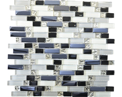 Glasmosaik XCM IL007 GLAS MEHRFARBEN 30x29,5 cm Mosaikfliese aus Glas und Naturstein