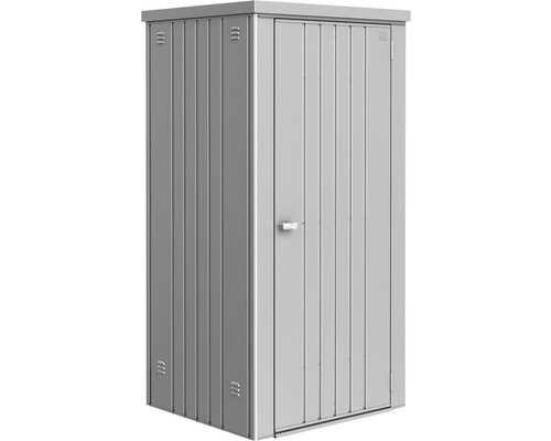 Geräteschrank biohort Gr. 90 mit Regalböden und Gerätehalter 93x83x182.5 cm silber-metallic