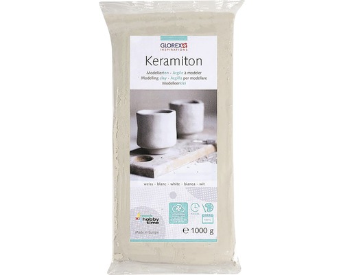 Modelliermasse Ton Keramiton 1.0 kg weiss