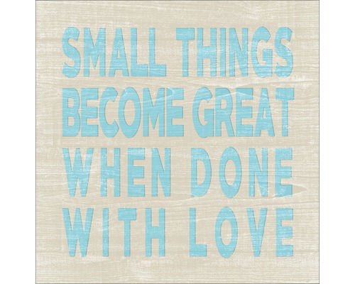 Tableau sur verre Small Things Become 20x20 cm