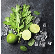 Menthe fraîche, citrons verts et glaçons