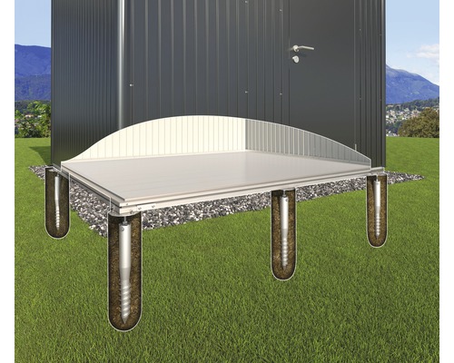 Erdschrauben-Fundament biohort SmartBase PLUS HighLine H4 AvantGarde A7, Panorama P4 Erdschrauben-Fundament biohort SmartBase PLUS HighLine H4 AvantGarde A7, Panorama P4