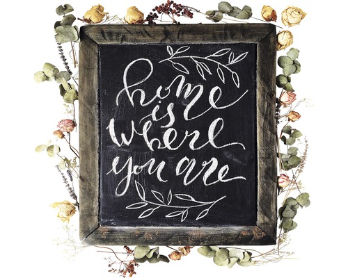 Tableau sur verre Home Is Where You Are 30x30 cm