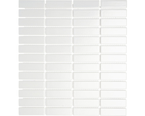 Mosaïque en céramique ST 330 30x31,5 cm grise brillante Mosaïque avec éléments rectangulaires