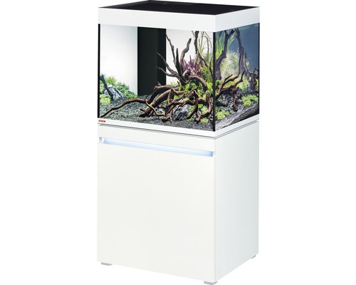 Kit complet d'aquarium EHEIM incpiria 230 avec éclairage à LED et meuble bas éclairé alpin