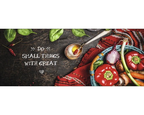 Tableau sur verre "Do Small Things With Great" 30x80 cm