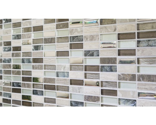 Carreaux de mosaïque de format rectangulaire, différentes textures et surfaces