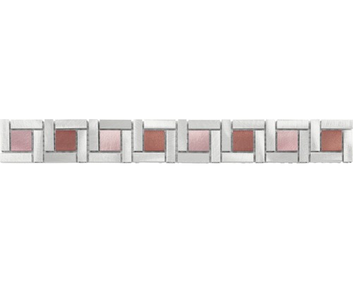 Bordüre Alu rosa mix 4.8x39.8 cm