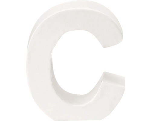 Lettre C carton 10x3.5 cm blanc