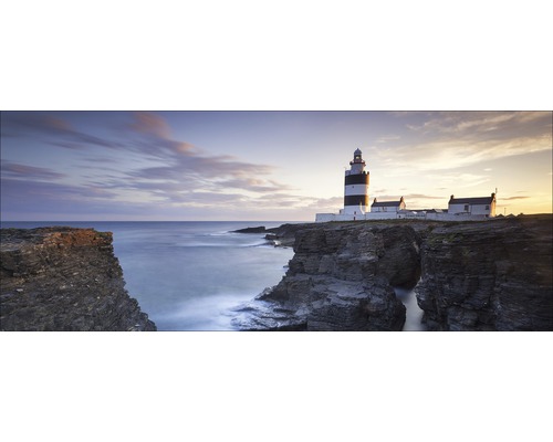 Glasbild Lighthouse & Sea I 30x80 cm