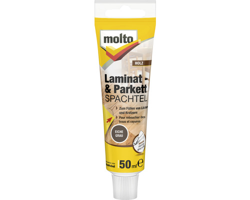 Molto Laminat und Parkett Spachtel, Eiche Grau, 50 ml Tube