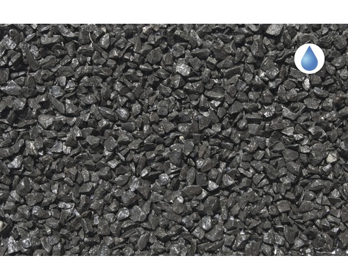 Gravier décoratif noir comme revêtement pour les allées de jardin