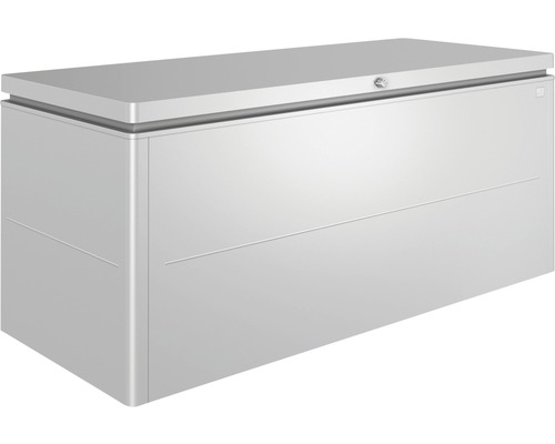 Auflagenbox biohort LoungeBox 200, 200x84x88.5 cm silber-metallic