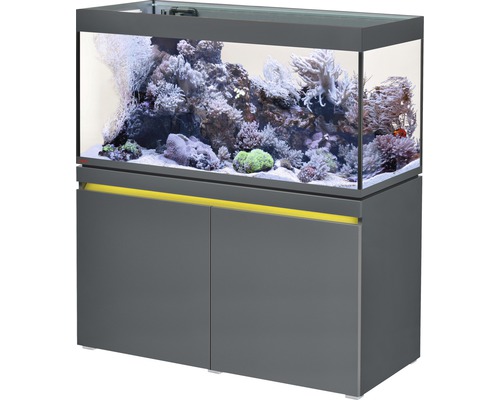Kit complet d'aquarium EHEIM incpiria 430 reef avec pompe d'alimentation et meuble bas éclairé graphite